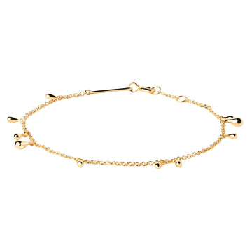 Βραχιόλι Pdpaola PU01-588-U Essentials Teardrop Gold επίχρυσο με κρεμαστά στοιχεία.